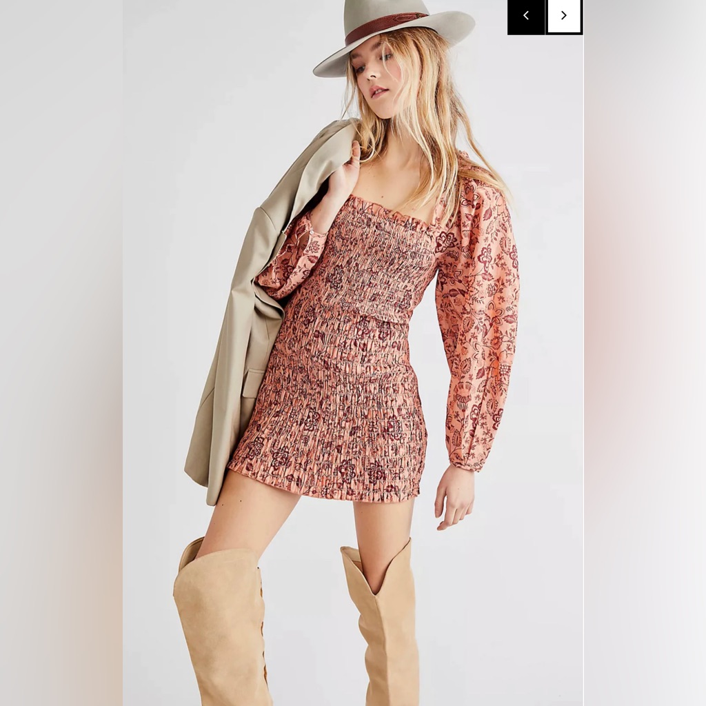Free People Smock It To Me Mini Dress